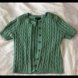 Green knitted tee
